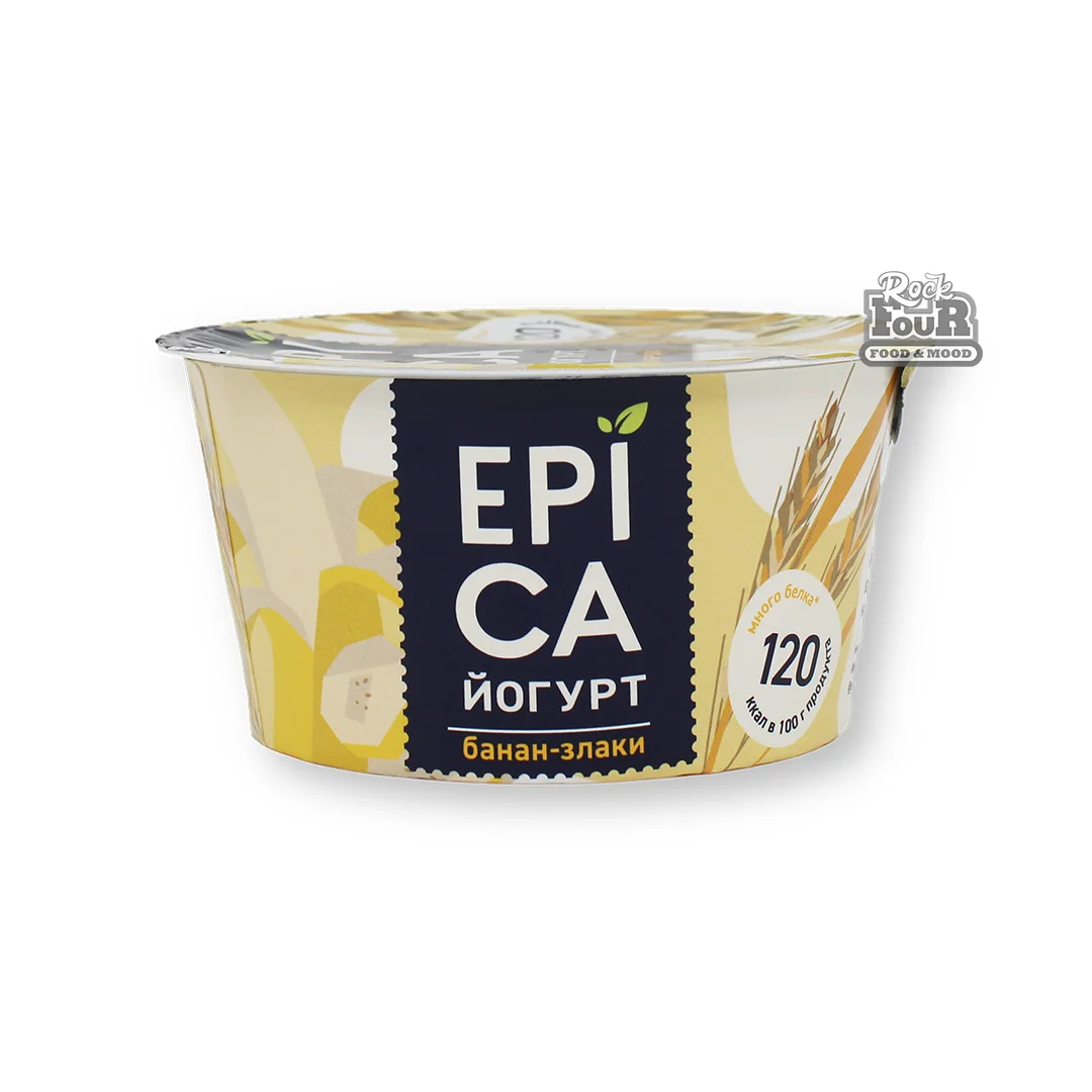 Йогурт «Epica» с бананом и злаками 4.9% 130г